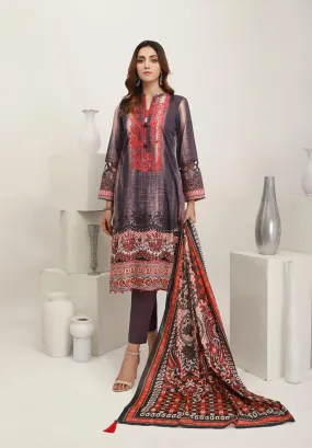 ACE Galleria Digital Embroidered Unstitched 3 Piece Lawn Suit ACE-12014