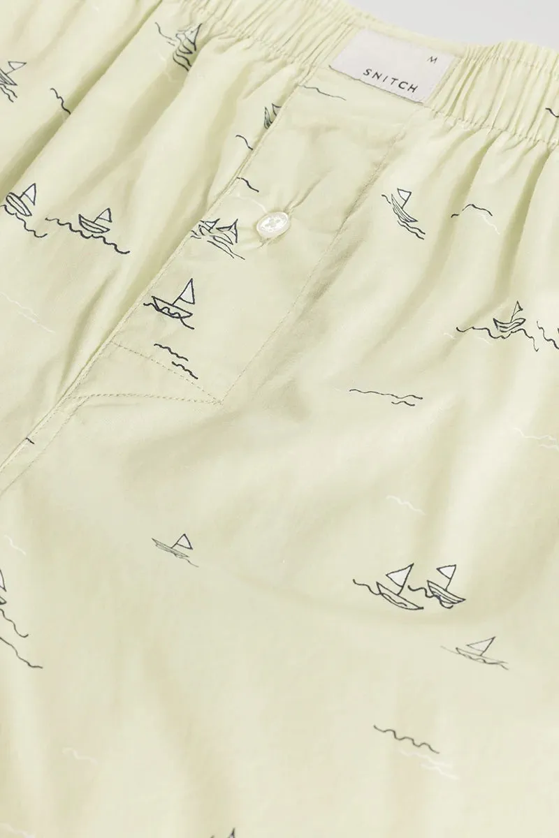 Adrien Light Yellow Printed Boxers