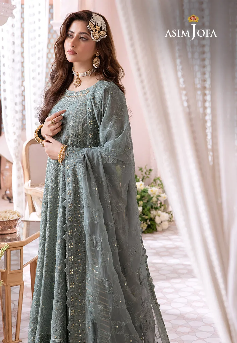 AJCC-07 DESIGNERS STITCHED EMBROIDERED CHIFFON 3 PCS