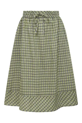 ALICIA Midi Skirt - Organic Cotton Summer Check