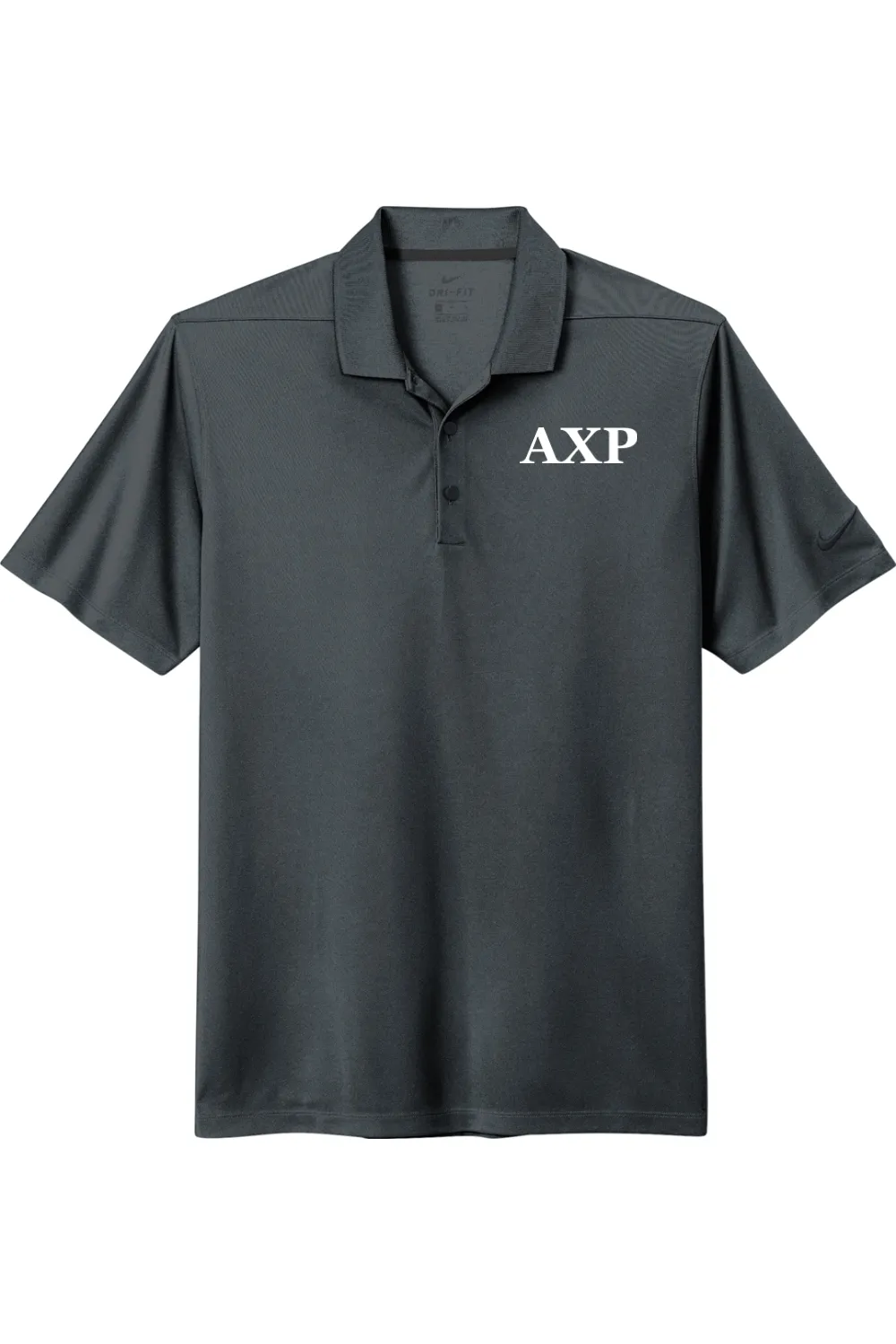 Alpha Chi Rho - Nike Dri Fit Micro Pique 2.0 Polo - White Embroidered Letters