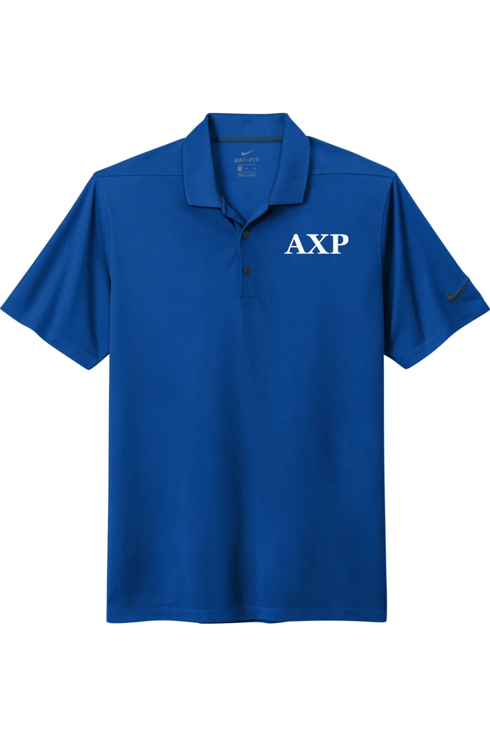 Alpha Chi Rho - Nike Dri Fit Micro Pique 2.0 Polo - White Embroidered Letters