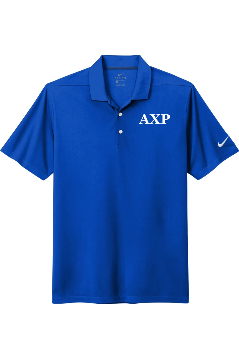 Alpha Chi Rho - Nike Dri Fit Micro Pique 2.0 Polo - White Embroidered Letters