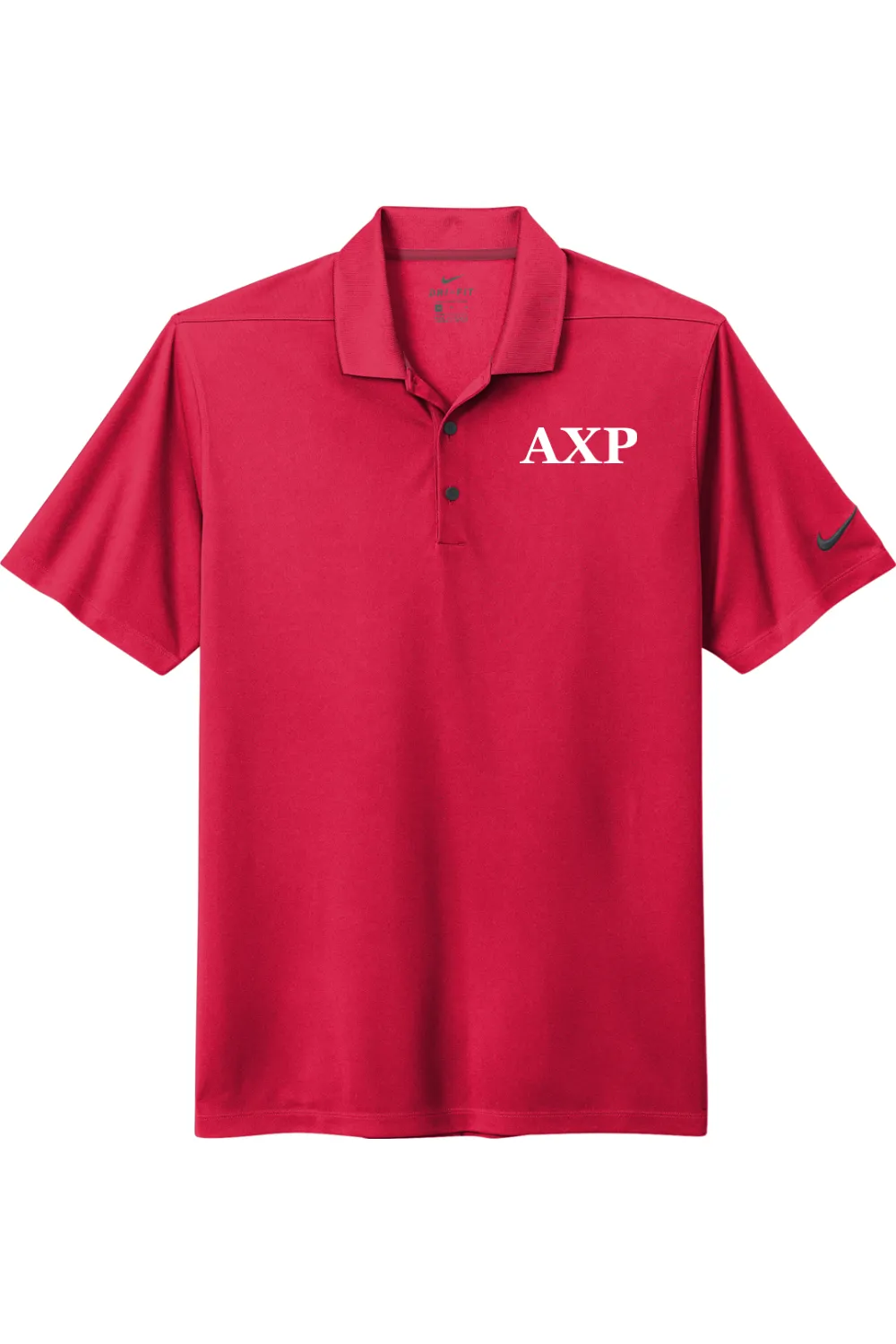 Alpha Chi Rho - Nike Dri Fit Micro Pique 2.0 Polo - White Embroidered Letters