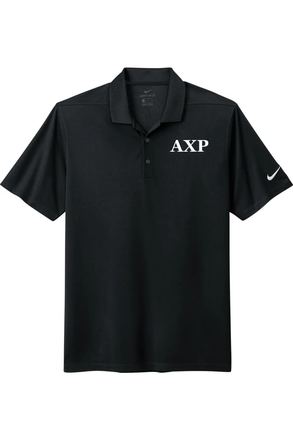 Alpha Chi Rho - Nike Dri Fit Micro Pique 2.0 Polo - White Embroidered Letters