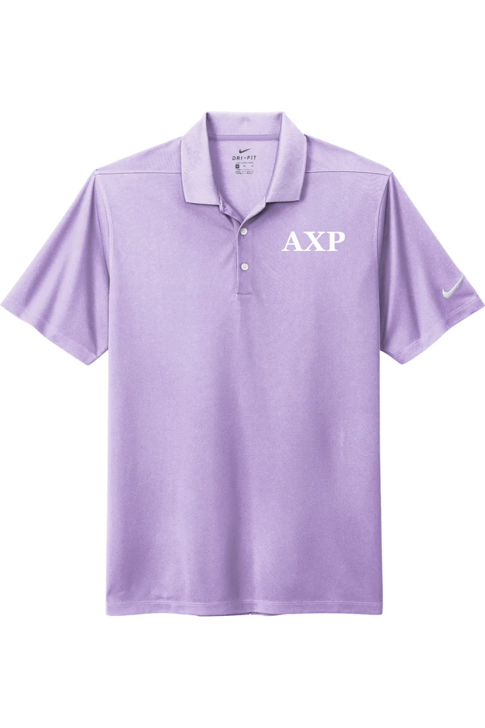 Alpha Chi Rho - Nike Dri Fit Micro Pique 2.0 Polo - White Embroidered Letters