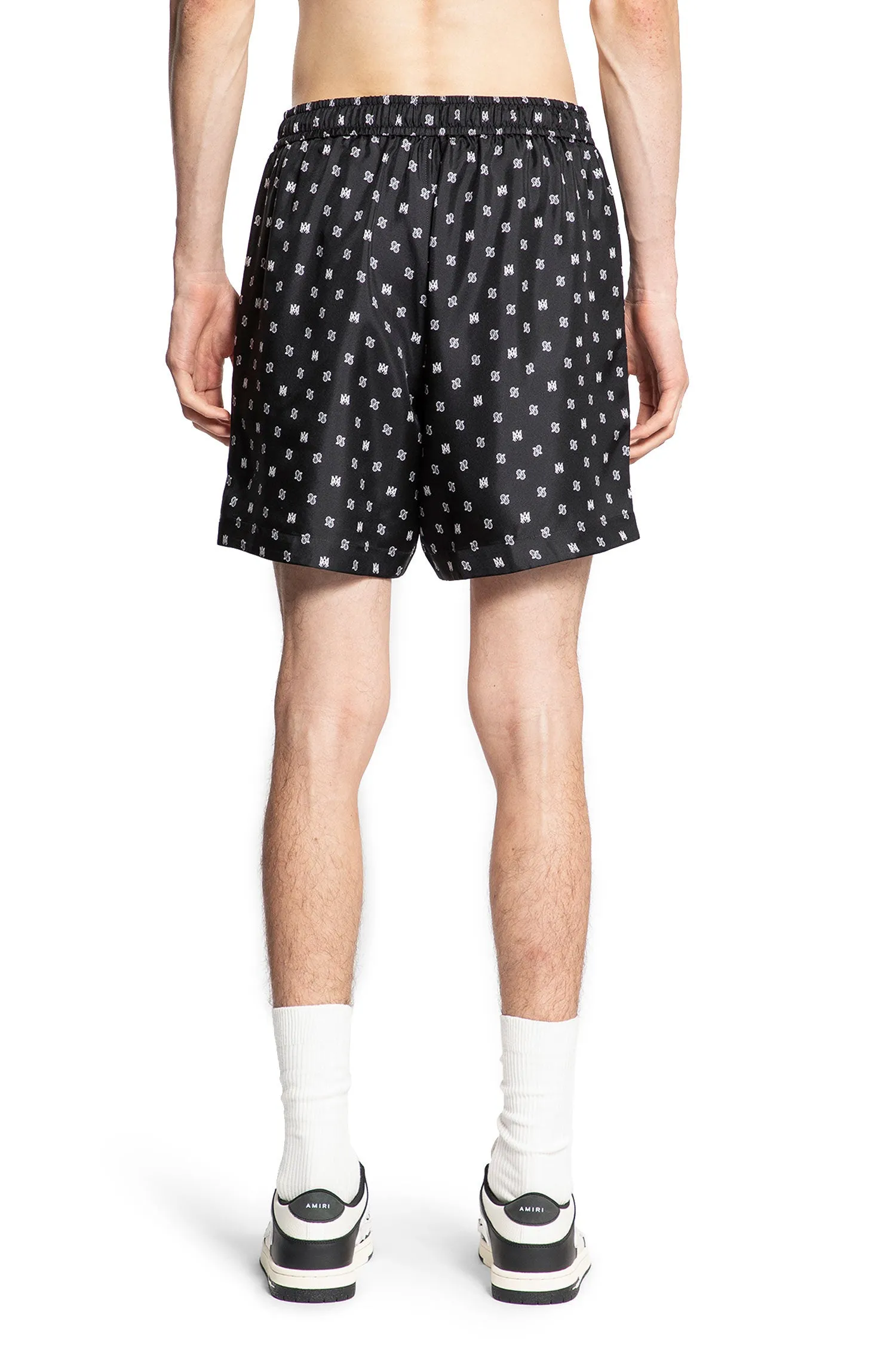 AMIRI MAN BLACK&WHITE SHORTS & SKIRTS