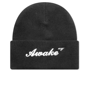 Awake Script Logo Beanie - Black