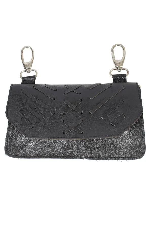 Biker Leather Hip Loop Hanging Bag