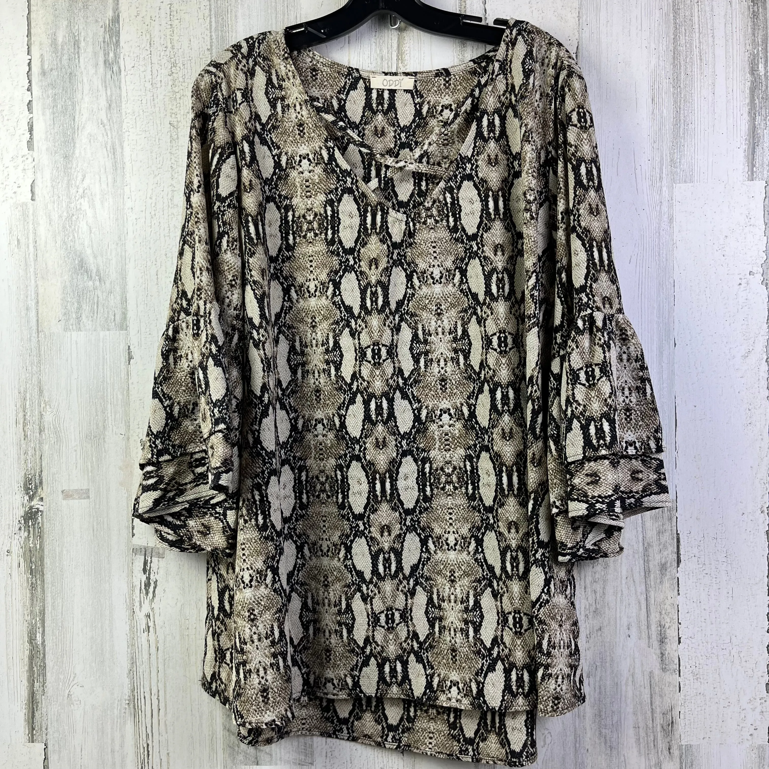 Blouse 3/4 Sleeve By Oddi  Size: 2x