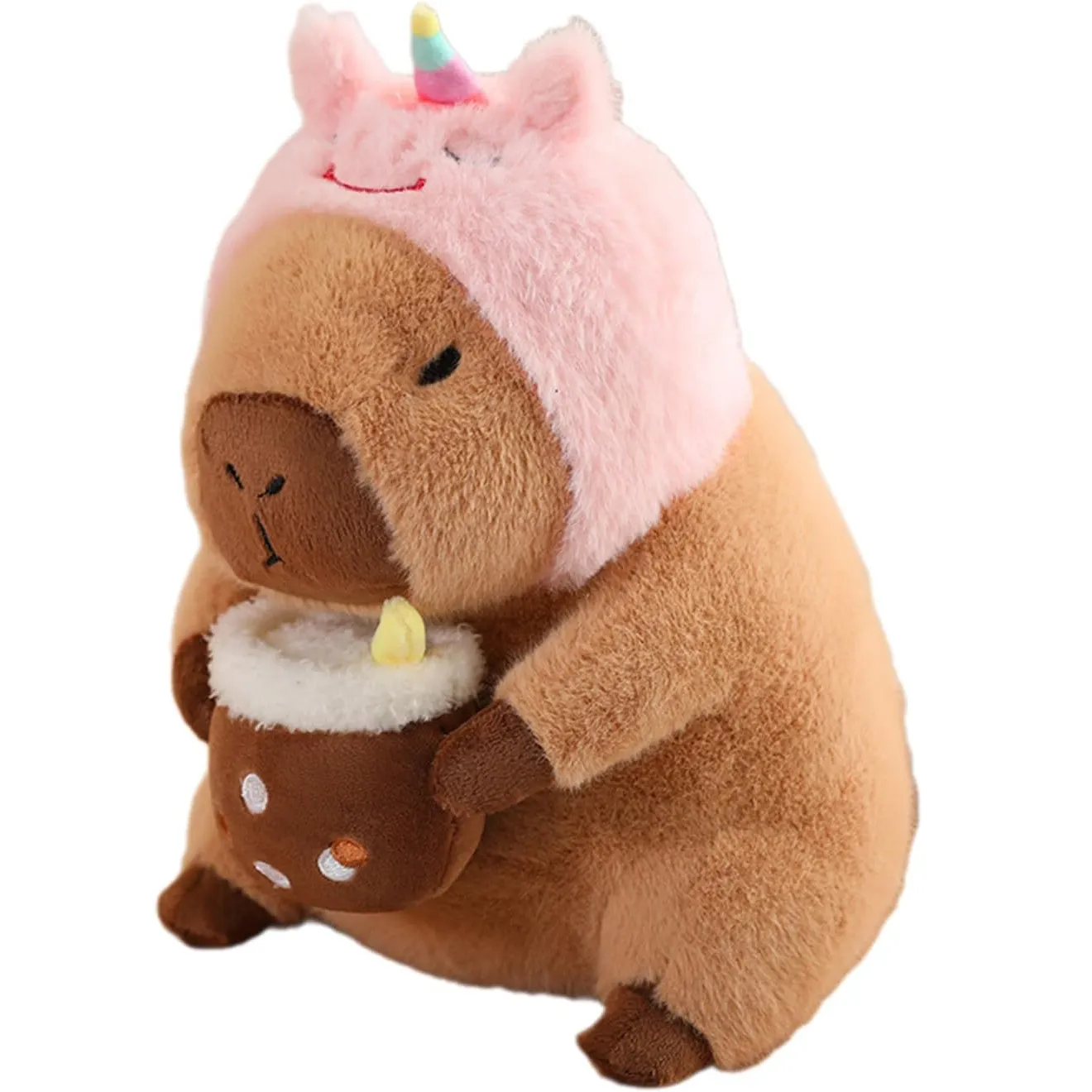 Capybara Wearing Unicorn Hat Plush Toy