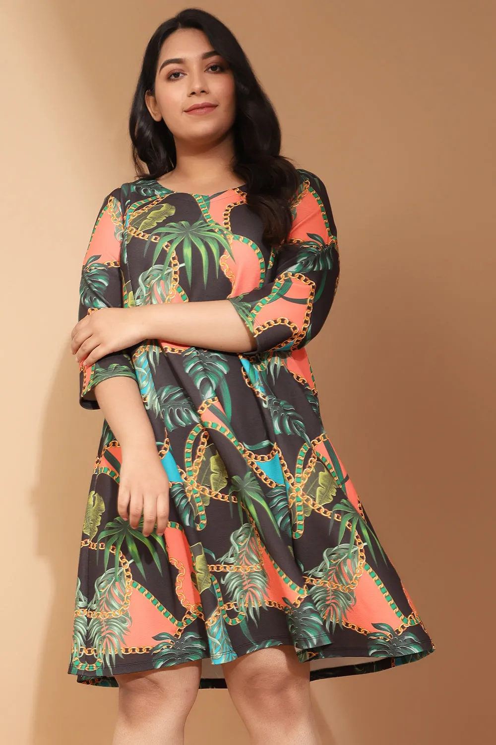 Corel Forest Inspired Printed Dress