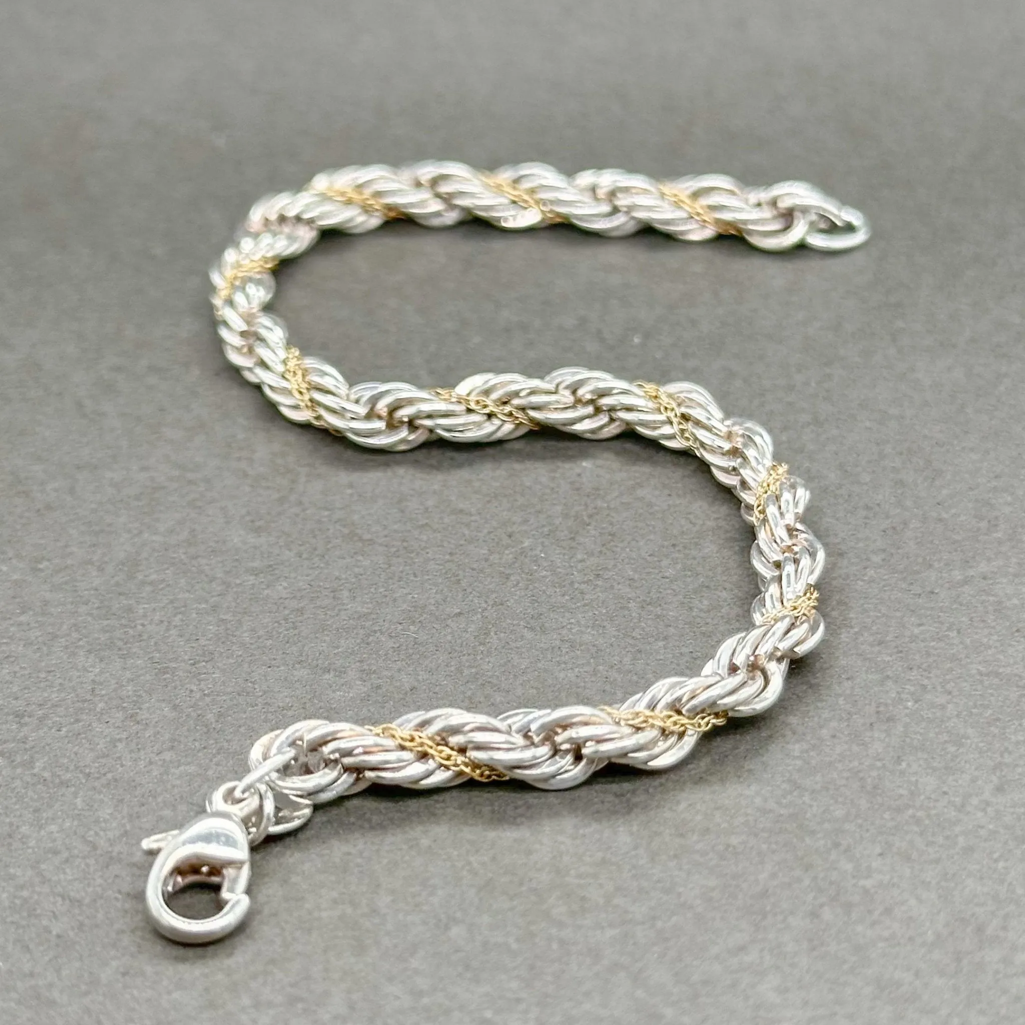 Estate Tiffany & Co. SS Two Tone Twisted Rope Bracelet