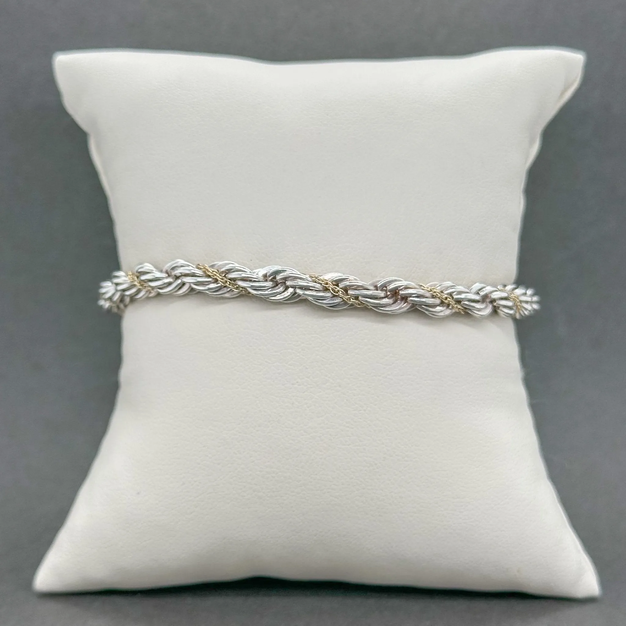 Estate Tiffany & Co. SS Two Tone Twisted Rope Bracelet