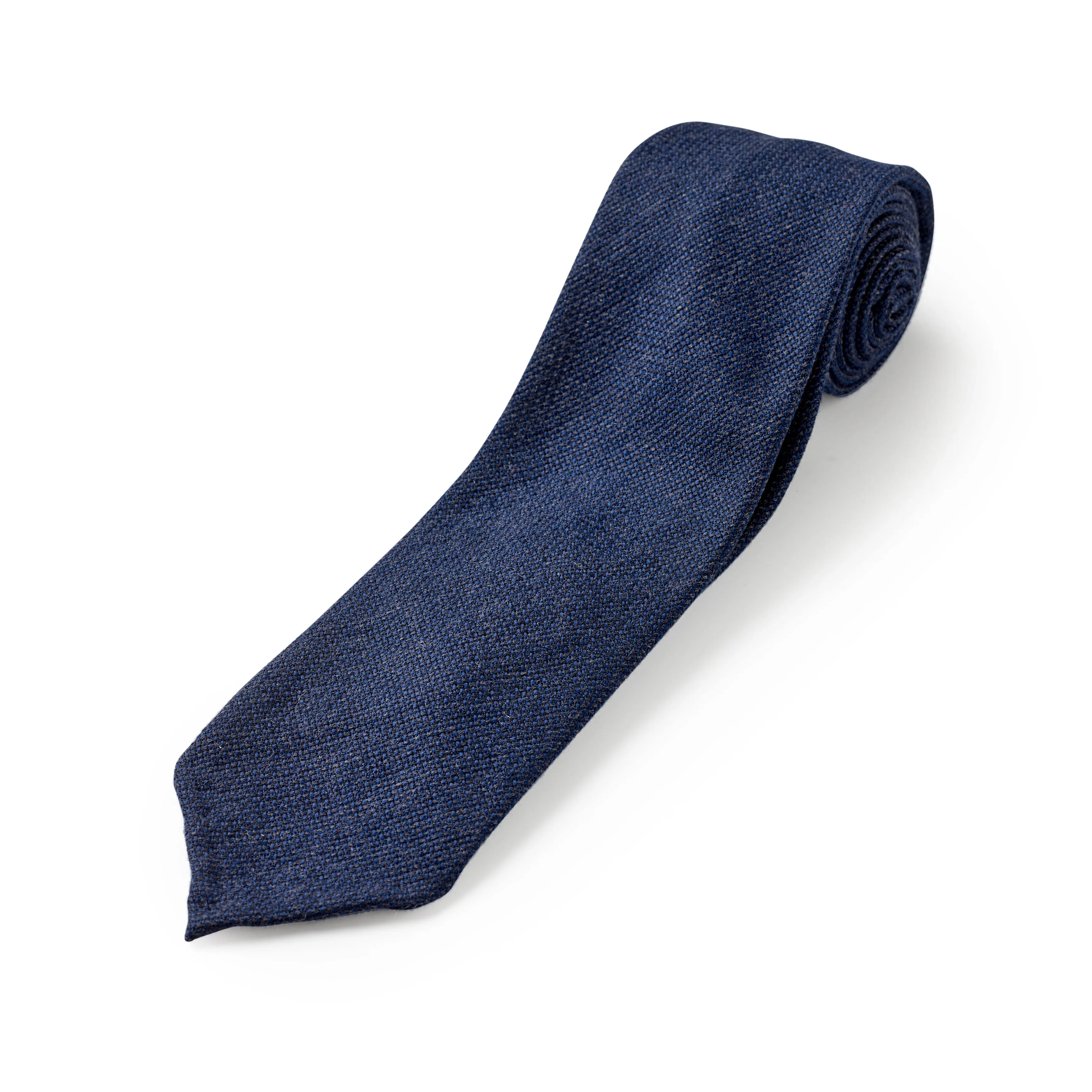 Fox 4 Fold Navy Basket Weave Tie