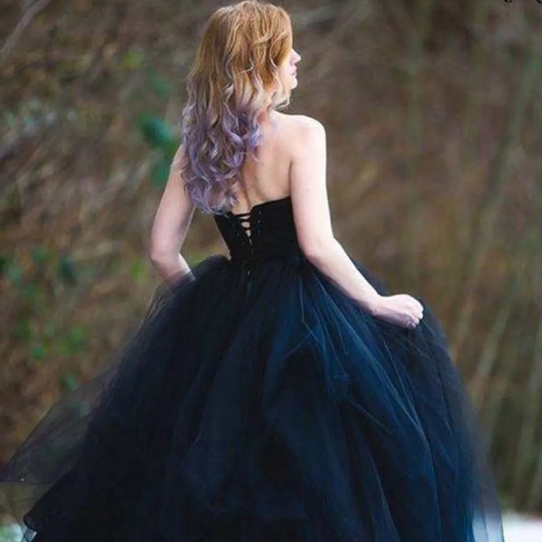 Gothic Tulle Enchantment Wedding Dress