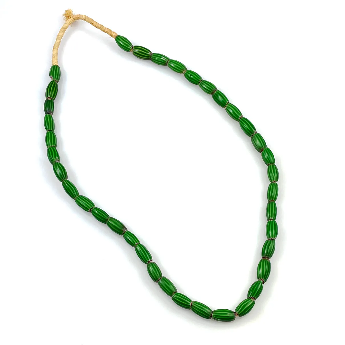 Green Watermelon African Trade Beads Necklace Venetian