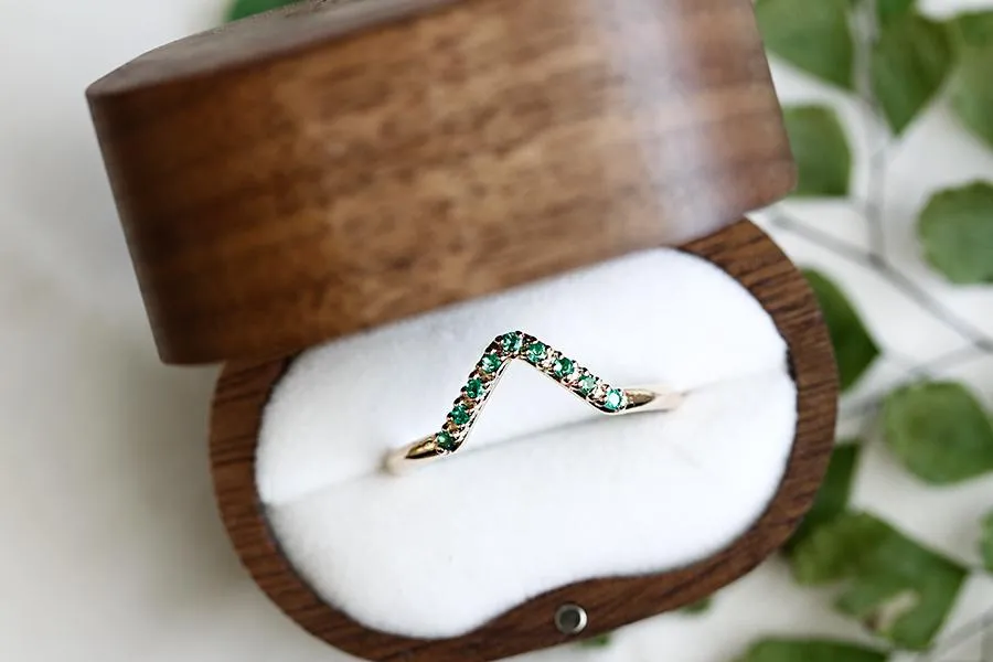 Handcrafted Walnut Vintage Ring Box