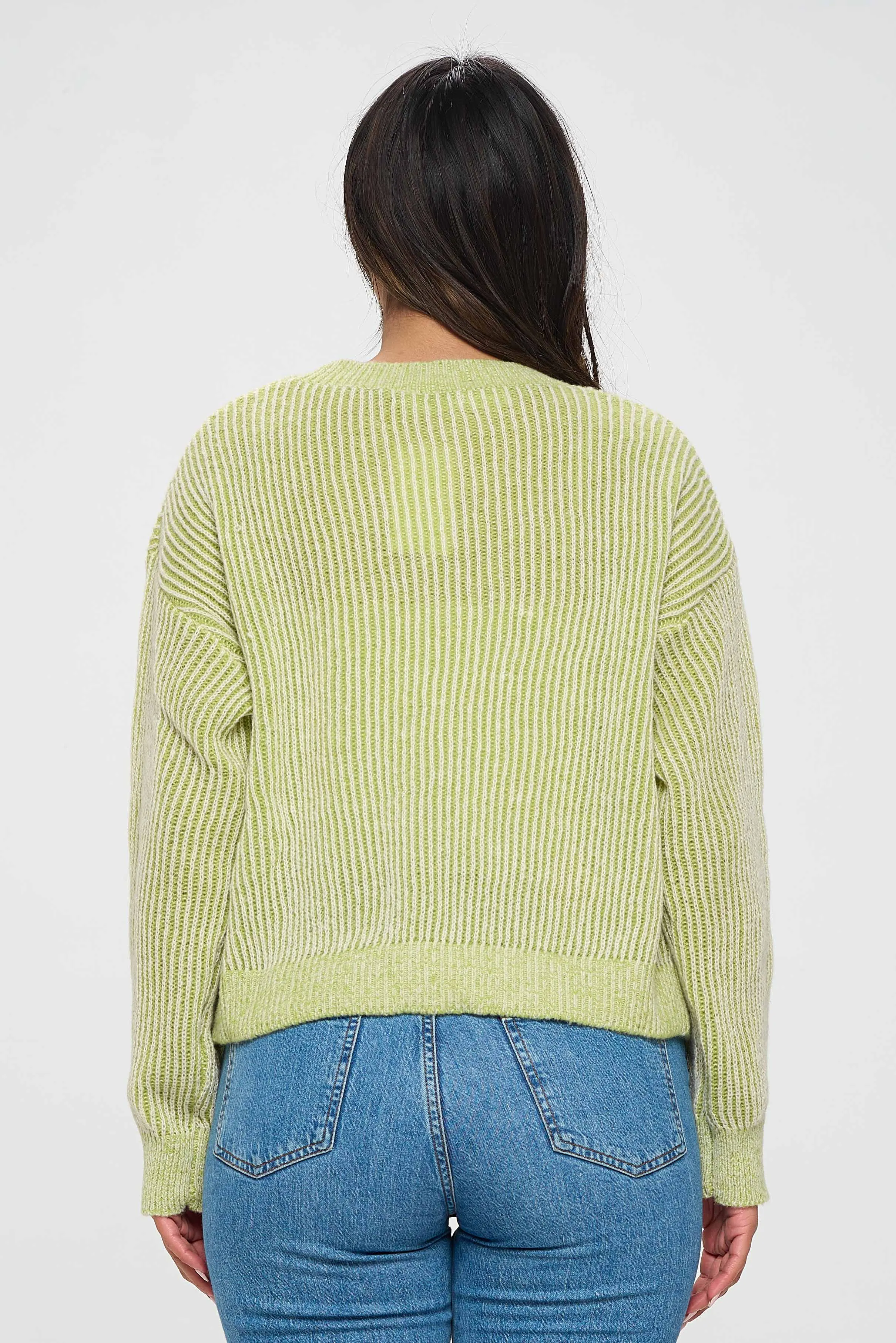 Lime Green Stylish Sweater Top