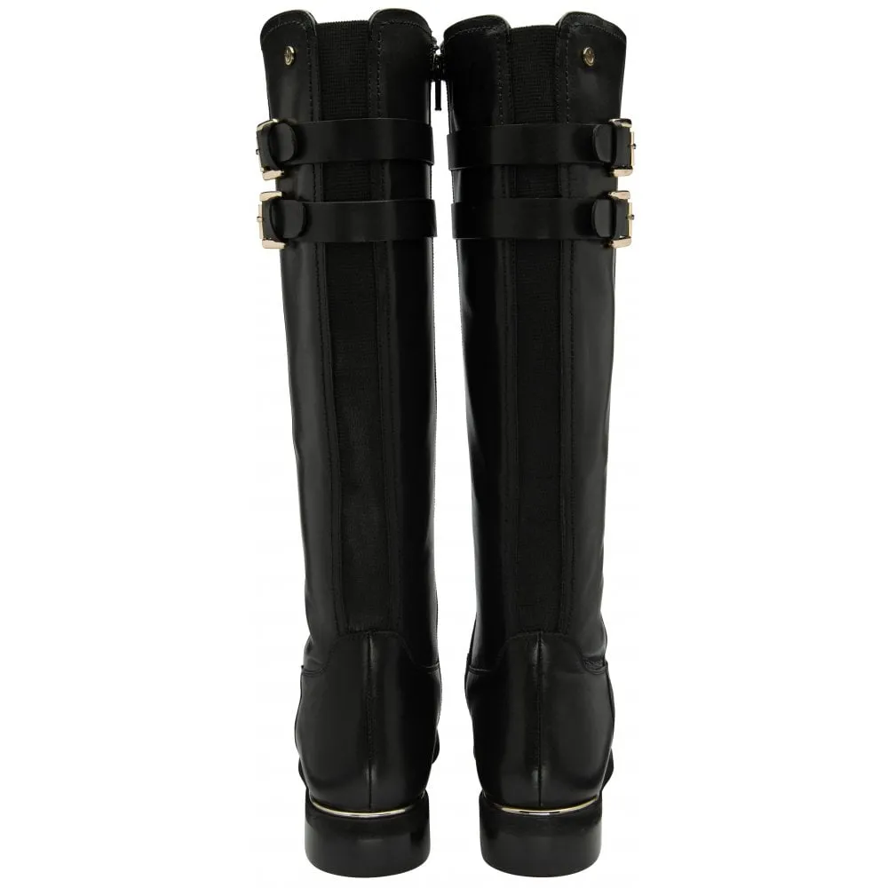 Lotus  Leather Caroline Black Knee High Boot