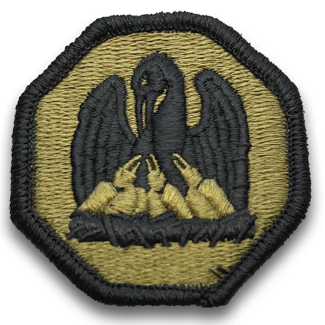 Louisiana State Guard Uniform SSI Unit Patch on Hook Backing