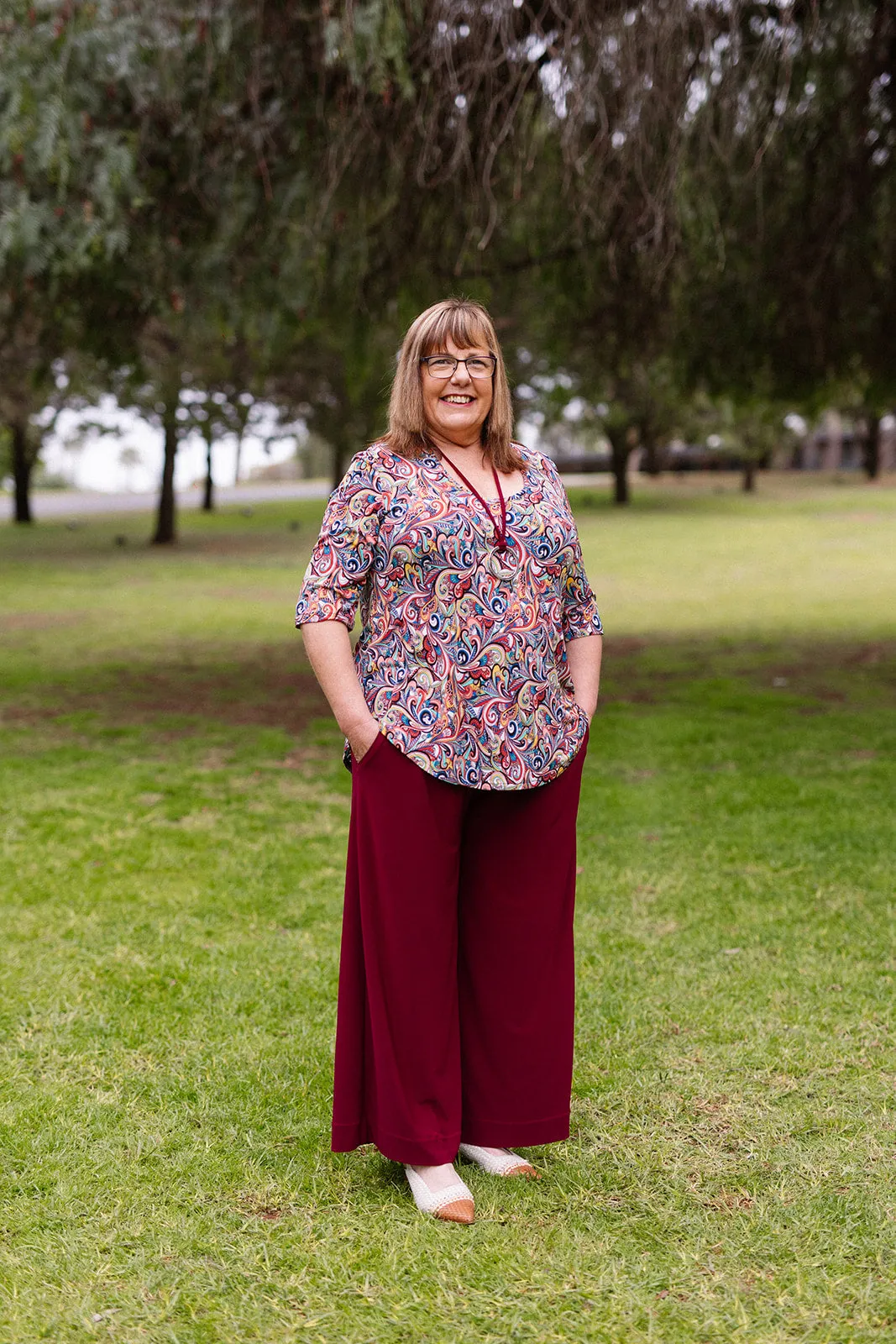 LUCIA Shaped Top in Paisley