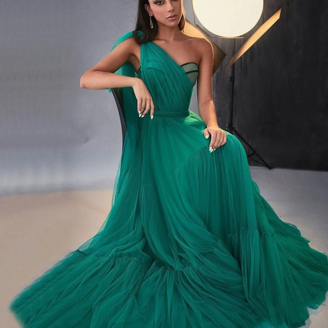 Modern One Shoulder Prom Dress