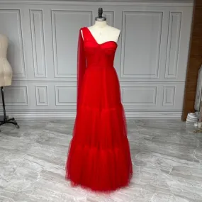 Modern One Shoulder Prom Dress