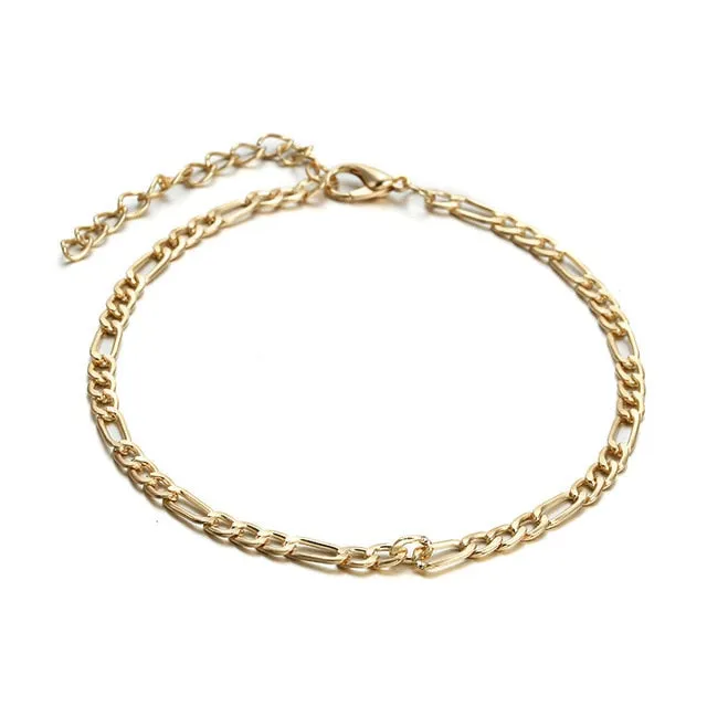 NewBohemia Beach Barefoot Sandals Anklet Chain Gold Leaf pendant Foot Bracelet Fashion Jewelry for Women Ankle Wholesale