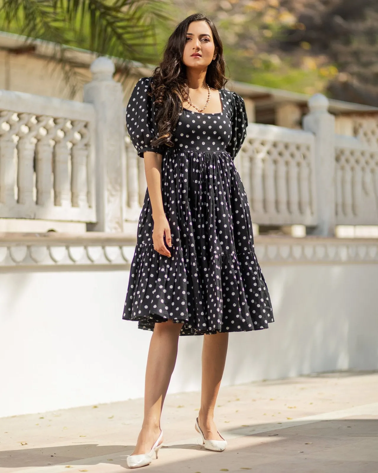 Princess Polka Dot Cotton Dress