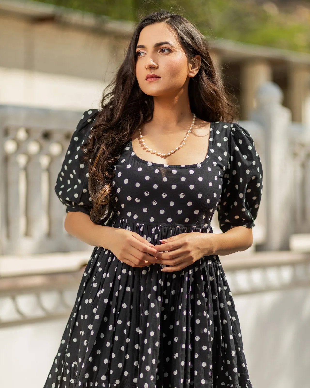 Princess Polka Dot Cotton Dress