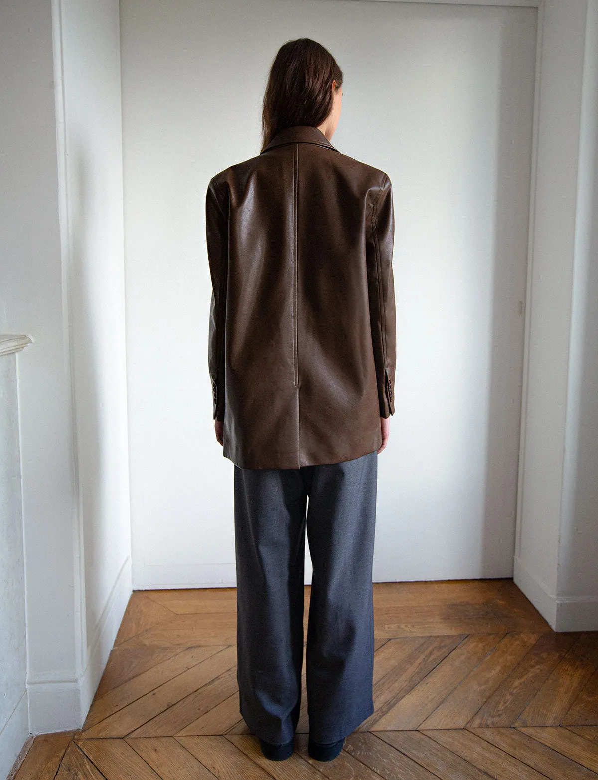 Reed Brown Leather Blazer