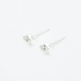 Silver Vintage Diamond Shaped Studs