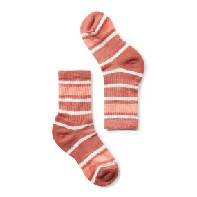 Smartwool Dusty Cedar Striped Hike Light Cushion Crew Sock