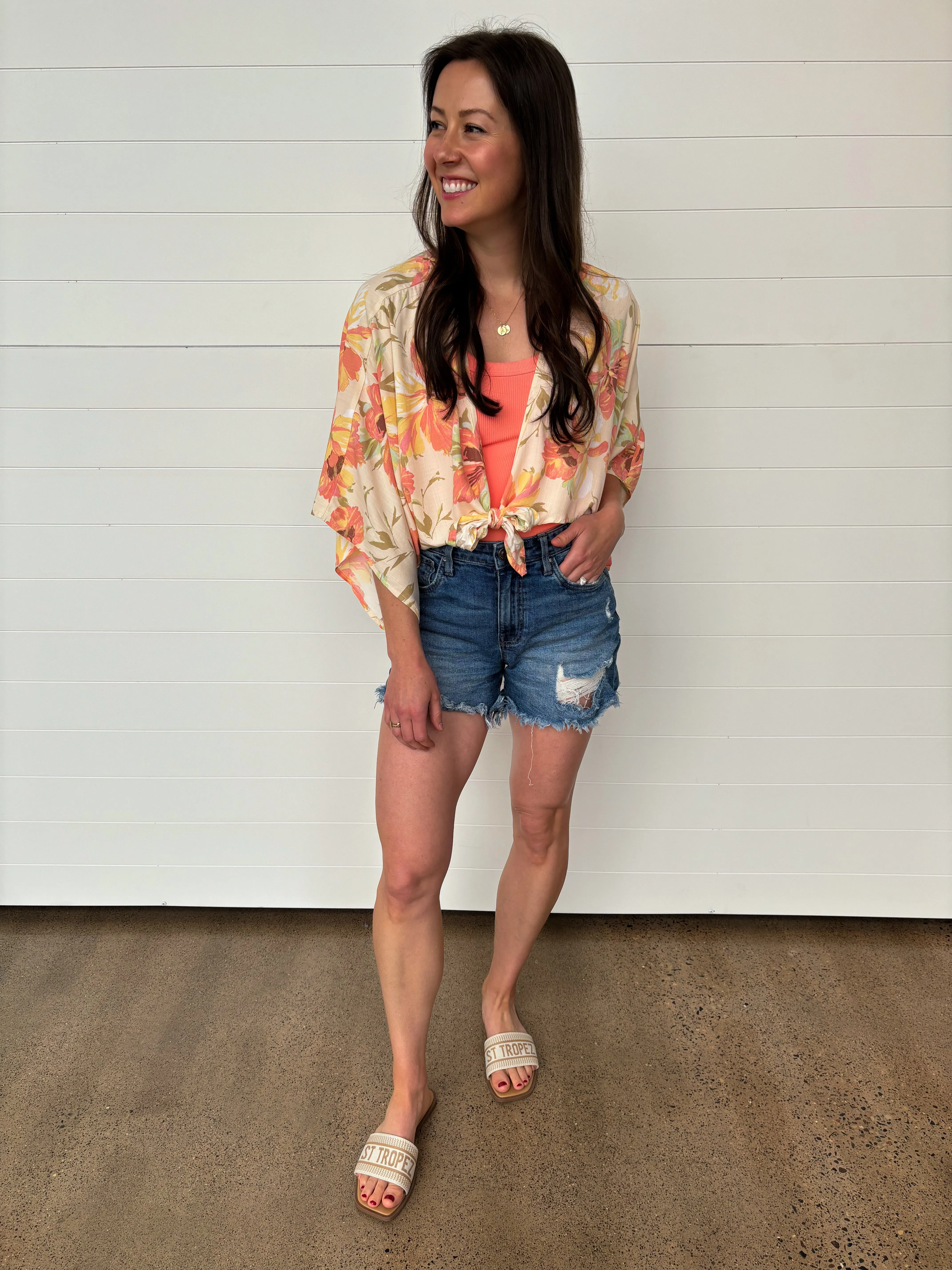 The Gemma Floral Cropped Kimono