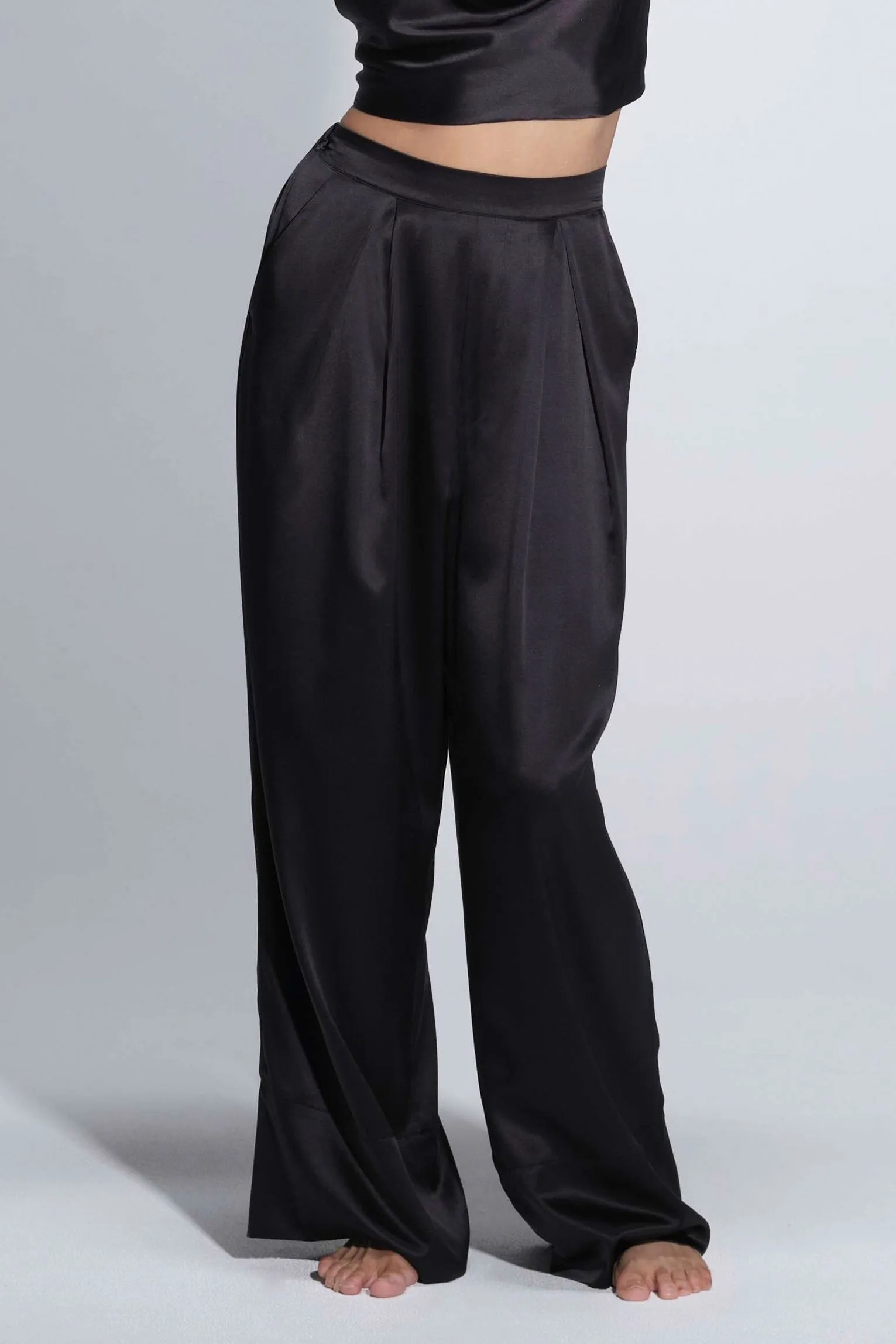 Twyla Silk Pyjama Pant Black