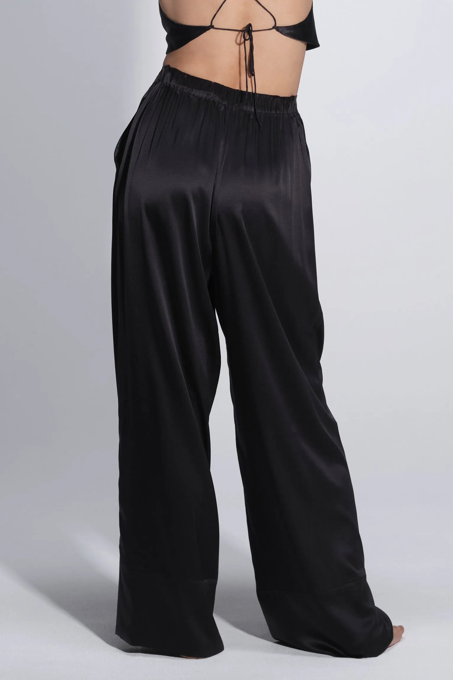 Twyla Silk Pyjama Pant Black