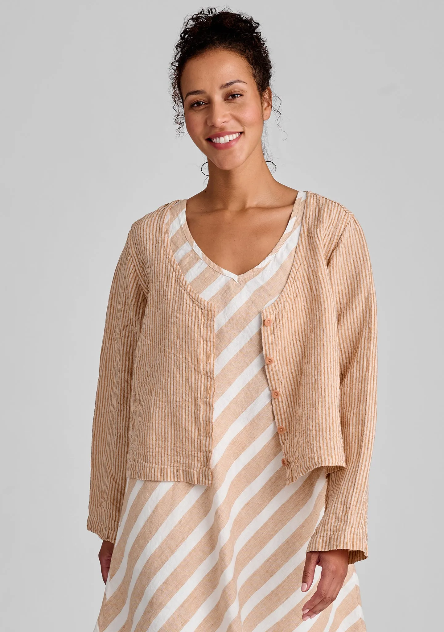 Vee Cardi - Linen Cardigan