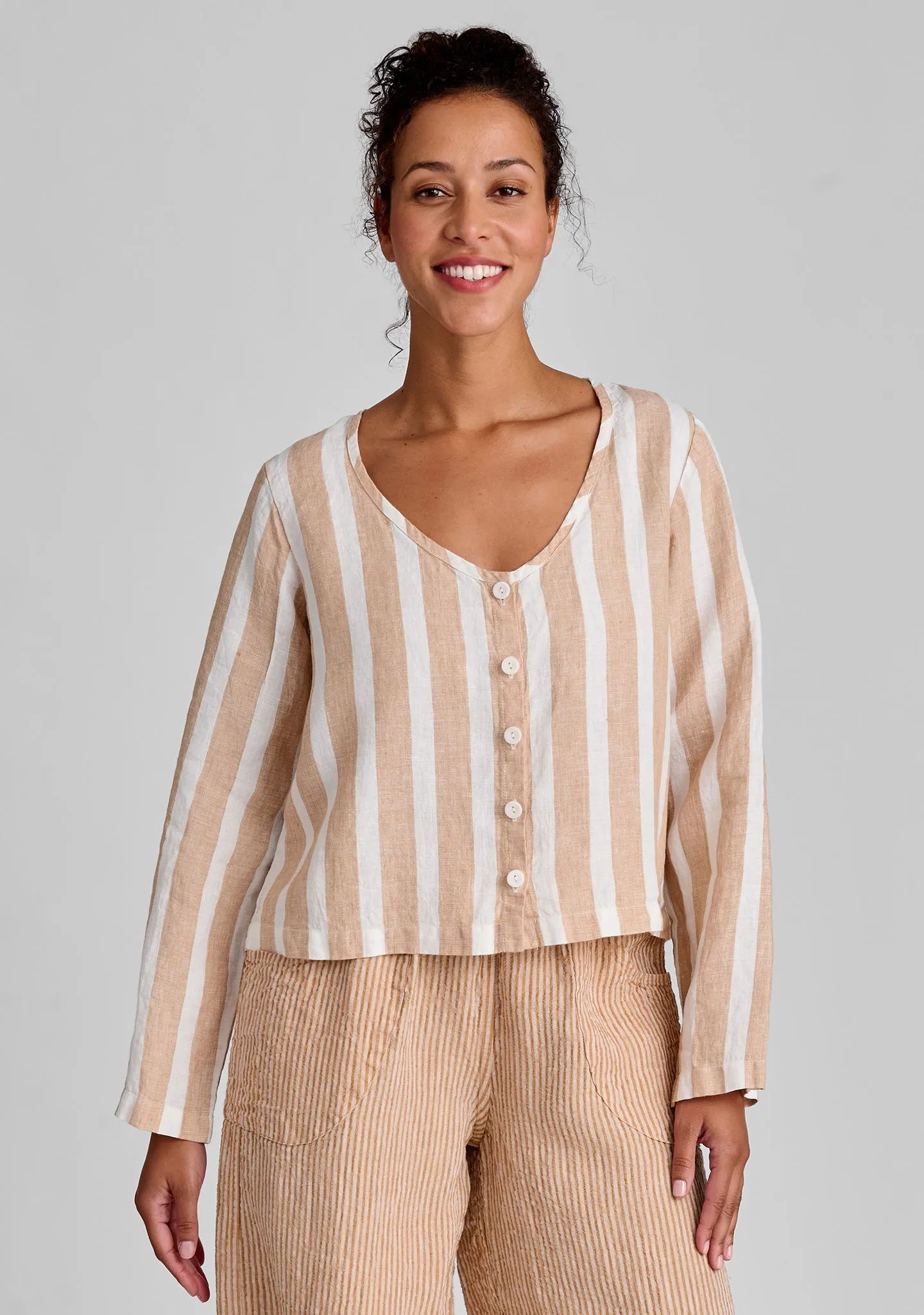 Vee Cardi - Linen Cardigan