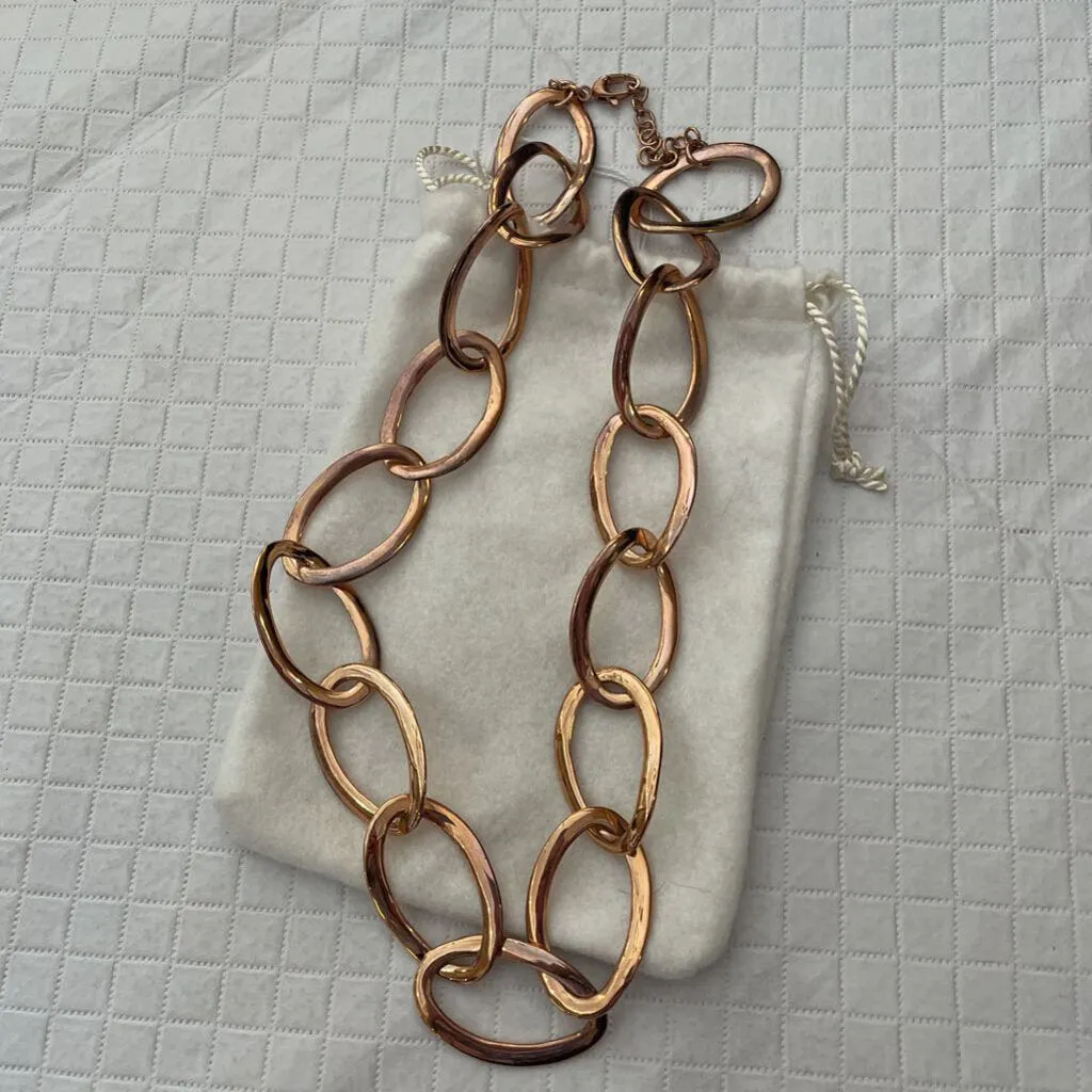 Vintage Bronze Milar Link Necklace