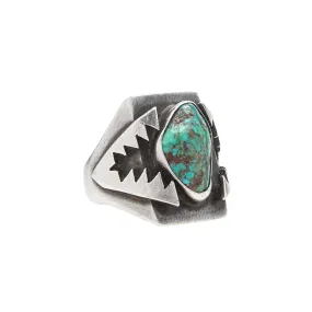 Vintage Pawn Silver & Turquoise Ring